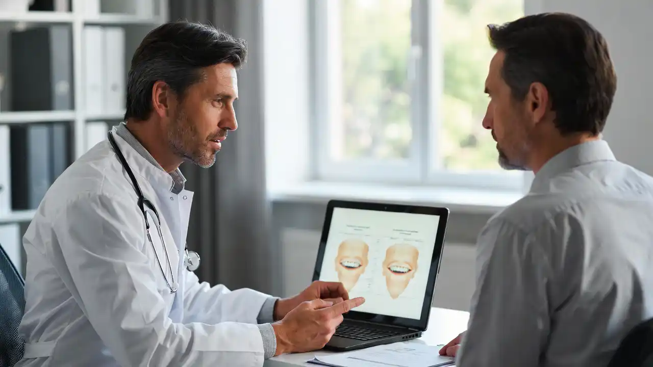 Patient comparing PPO and HMO dental insurance plans