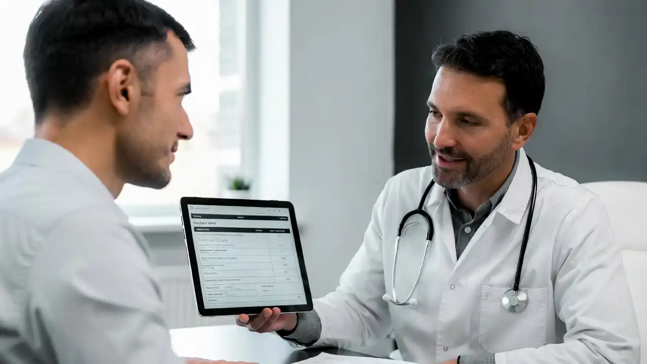 Patient discussing dental insurance deductible and treatment costs