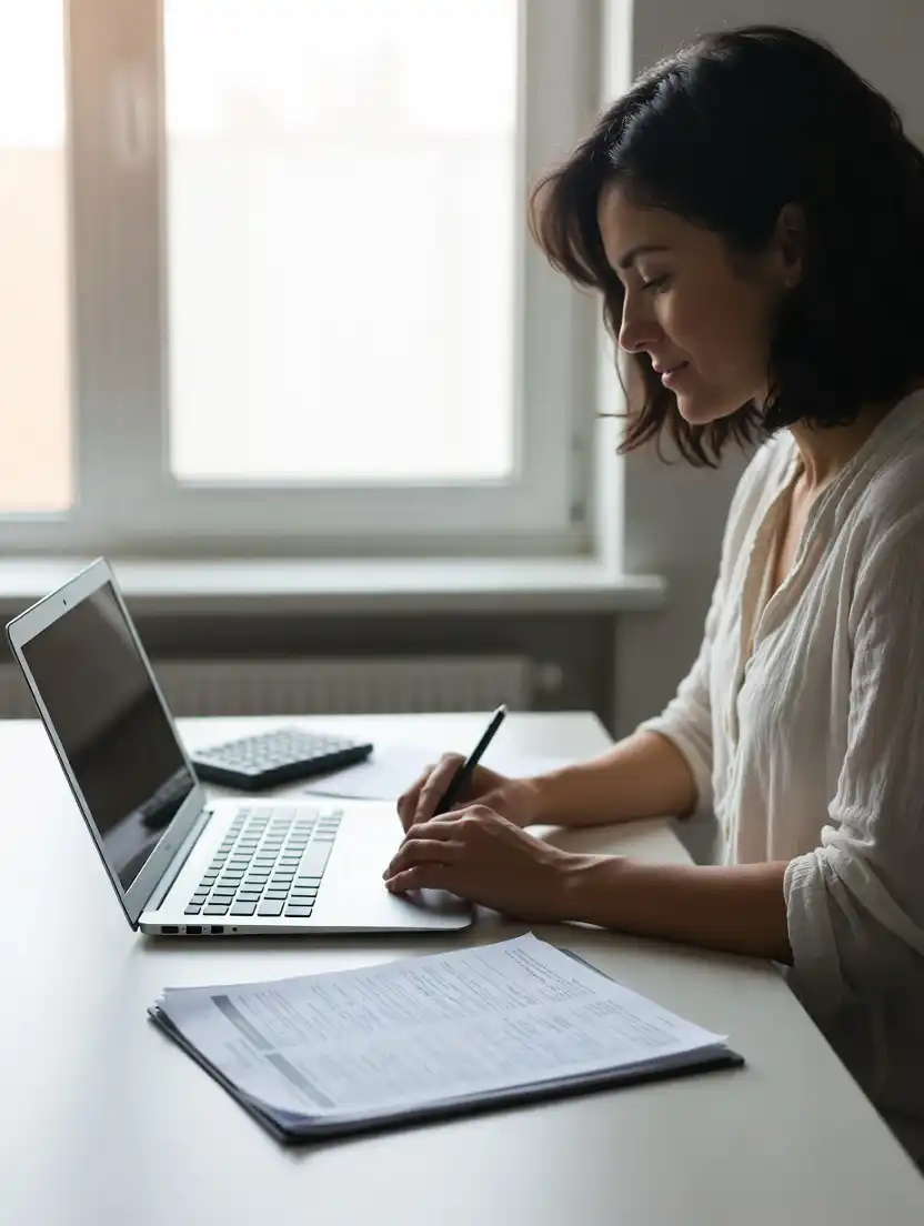 Freelancer comparing dental insurance plans on a laptop