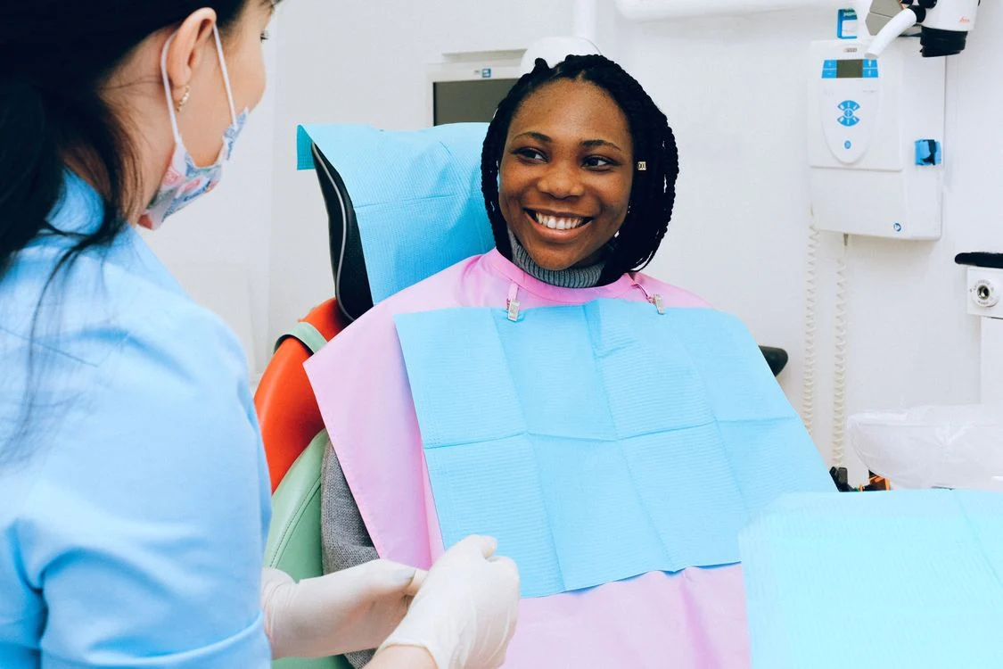 Modern dental office with examination chair where dentist provider works